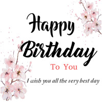 Modern & Minimal Happy Birthday To You Posted  Logo template
