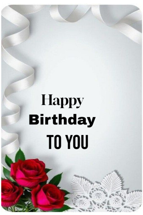 Modern & Minimal Happy Birthday To You Templte  Poster template