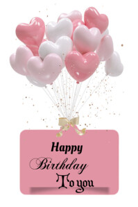 Modern & Minimal Happy Birthday To You Templte  Poster template