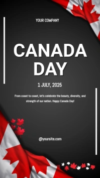 Modern & Minimal Happy Canada Day Instagram Story template