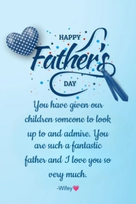 Modern & Minimal  Happy Father's Day  Pinterest Graphic template