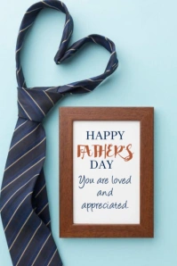 Modern & Minimal Happy Father's Day  Pinterest Graphic template