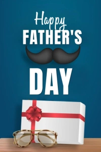 Modern & Minimal Happy Father's Day  Pinterest Graphic template