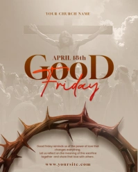 Modern & Minimal Happy Good Friday  Instagram Portrait template