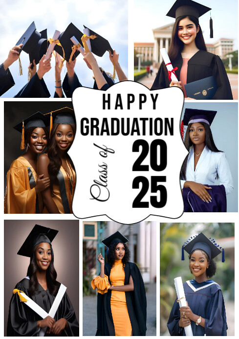 Modern Graduation Copy of Modern & Minimal Happy Graduation Ceremony A4 | PosterMyWall