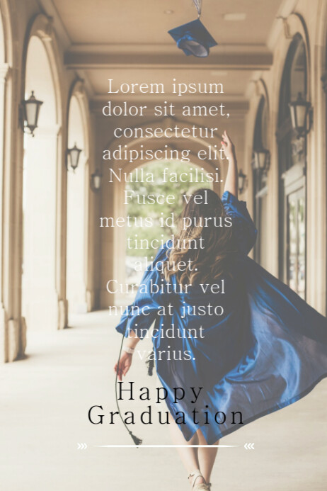 Modern & Minimal Happy Graduation Poster template