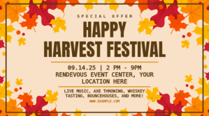 Gul Harvest Festival Ecrã digital Template