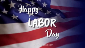 Modern & Minimal Happy Labor Day Digital Disp Affichage numérique (16:9) template