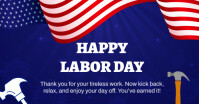 Modern & Minimal Happy Labor Day Wishes Template Facebook Ad Facebook-advertentie