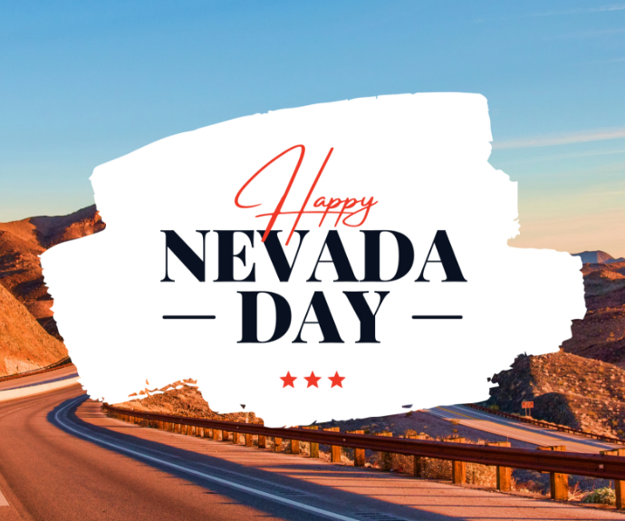 Modern & Minimal Happy Nevada Day  Medium Rectangle Umugqa Ophakathi template