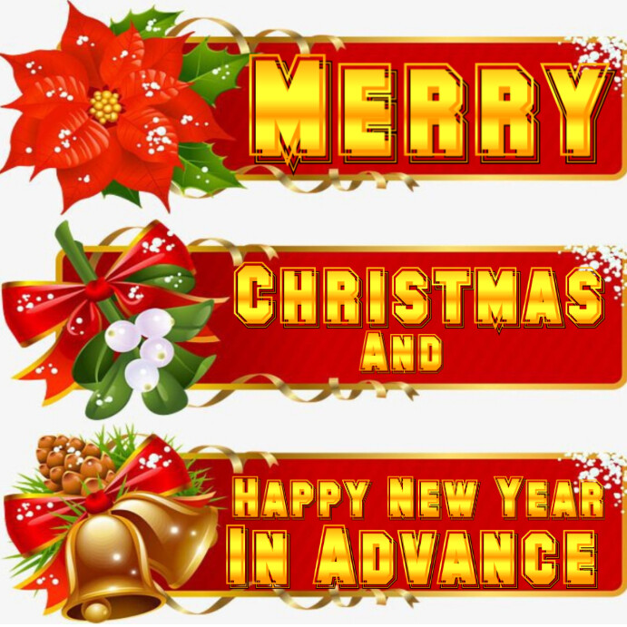 Modern & Minimal Happy New Year And Merry Christmas Instagram Post ...