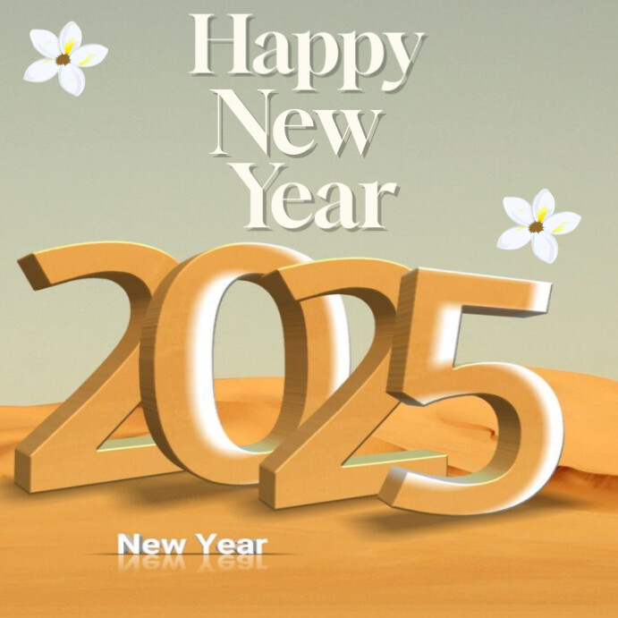 Modern & Minimal Happy New Year Instagram Post Template | PosterMyWall