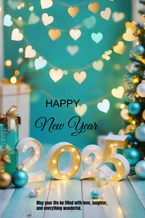 Copy of Modern & Minimal Happy New Year Poster | PosterMyWall