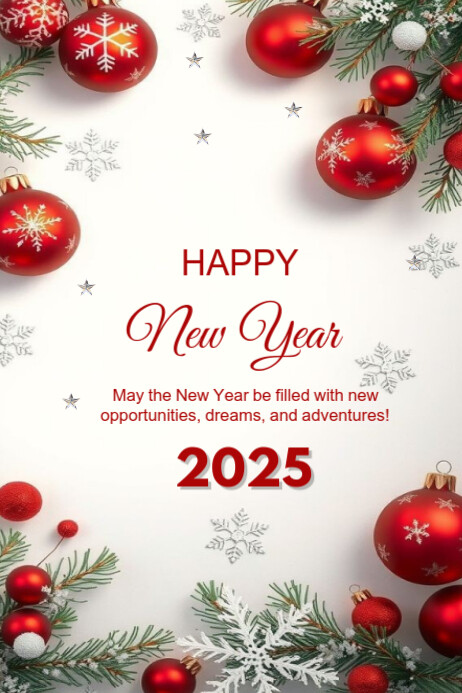 Copy of Modern & Minimal Happy New Year Poster | PosterMyWall