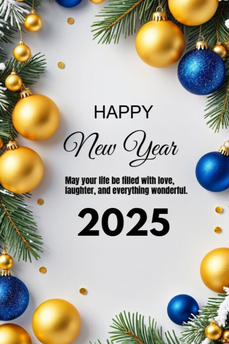 Copy of Modern & Minimal Happy New Year Poster | PosterMyWall