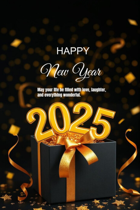Copy of Modern & Minimal Happy New Year Poster | PosterMyWall