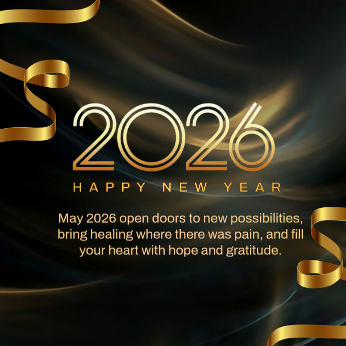 Modern & Minimal Happy New Year Wishes Design Instagram Post Template ...