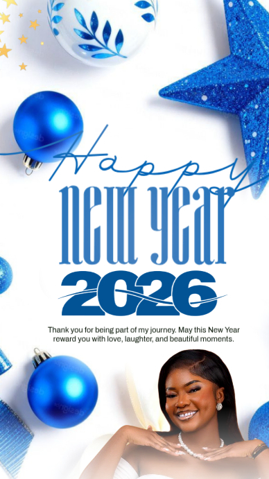 Modern & Minimal Happy New Year Wishes Template Design Whatsapp Status ...
