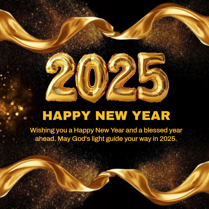 Modern & Minimal Happy New Year Wishes Template Design Instagram Post ...