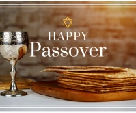 Modern & Minimal Happy Passover  Medium Rectangle Rectángulo Mediano template