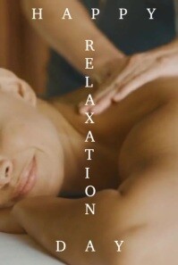 Modern & Minimal Happy Relaxation Day  Pinterest Graphic template