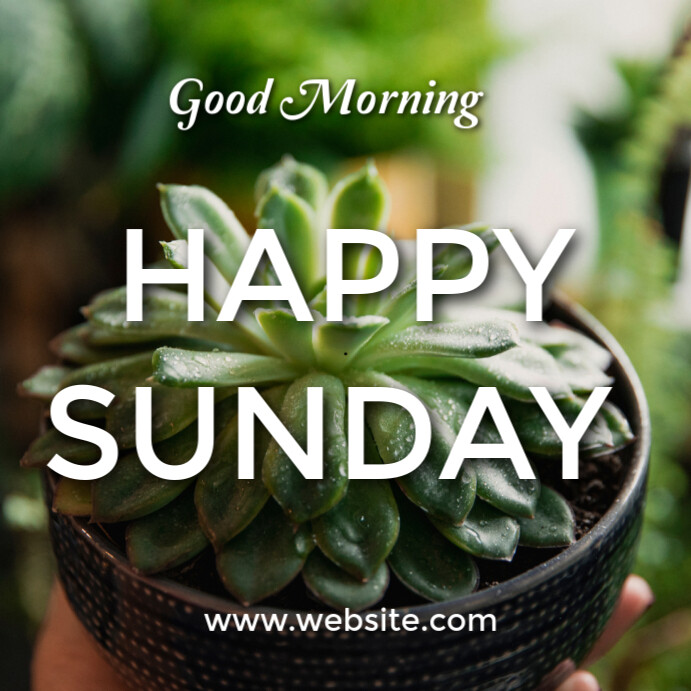 Modern & Minimal Happy Sunday Greetings Instagram Post Template ...
