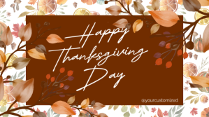 Modern & Minimal Happy Thanksgiving Day Twitter Post template
