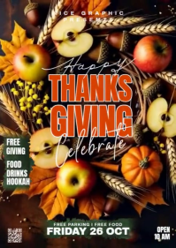 Czarny Thanksgiving Celebration A6 Template