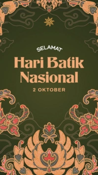 Modern & Minimal Hari Batik Indonesia Instagram Story template