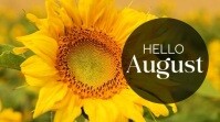 Modern & Minimal Hello August Template Digital Display (16:9)