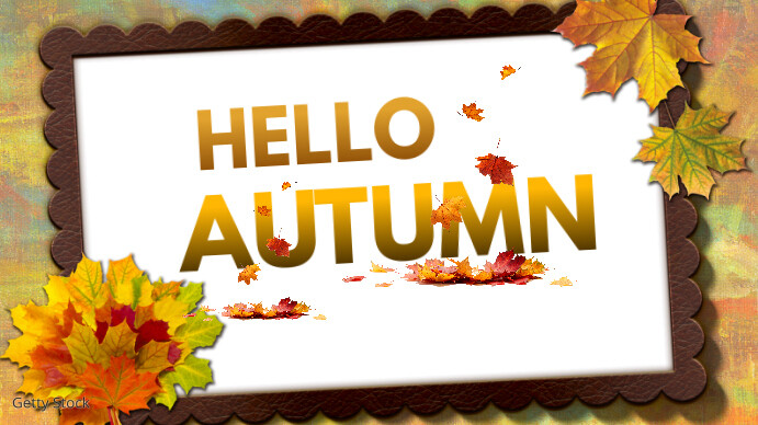 Modern & Minimal Hello Autumn Youtube Thumbnail template