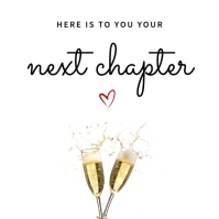 Modern & Minimal Here's To Your Next Chapter Card Instagram Post template