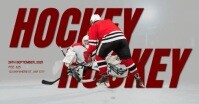 Modern & Minimal Hockey Match Day Ad Flyer Design Facebook Event Cover Facebook-Veranstaltungscover template