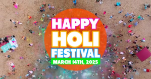 Modern & Minimal Holi Festival Gambar Bersama Facebook template