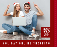 Modern & Minimal Holiday Online Shopping Medium Rectangle template