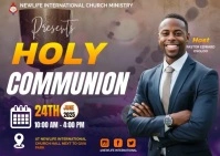 Modern & Minimal Holy Communion Postcard template