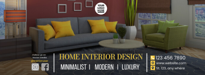 Modern & Minimal Home Internet Design Facebook Cover Photo template