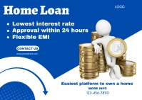 Modern & Minimal Home Loan  Postcard template