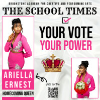White Homecoming Queen Election Instagram Post Template