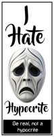 Modern & Minimal I Hate Hypocrite Roll Up Banner 2' × 5' template