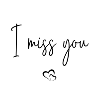 Modern & Minimal I Miss You Card For Her Him Instagram Post template