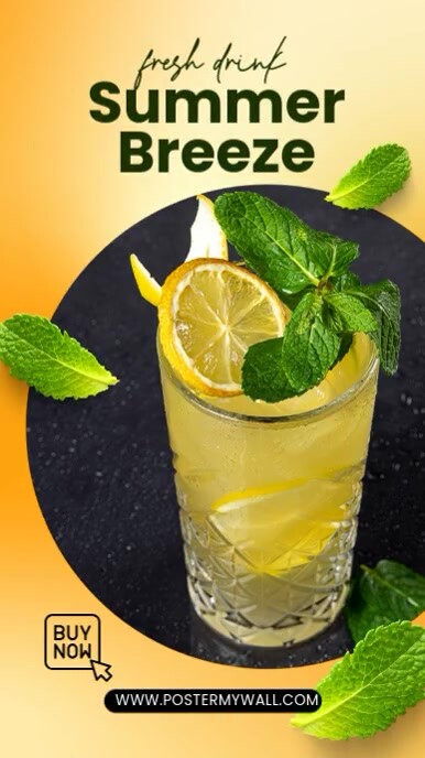 Modern & Minimal Ice Lemons Drink Reel Instagram template