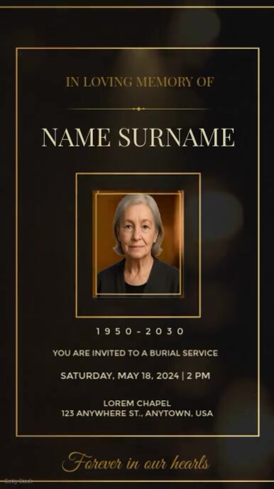 Modern & Minimal In Loving Memory – Elegant Farewell Template Instagram Reel