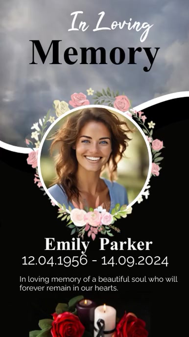 Modern & Minimal In Loving Memory Instagram S template