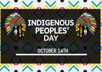 Modern & Minimal Indigenous Peoples Day  Postcard template