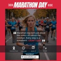Modern & Minimal Inspirational Social Graphic For Marathon Registration Instagram Post template