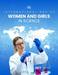 Modern & Minimal International Day Of Women And Girls In Science Pamflet (letter As) Flyer (US Letter) template