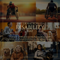 Modern & Minimal International Disability Day Instagram Post Instagram-bericht template