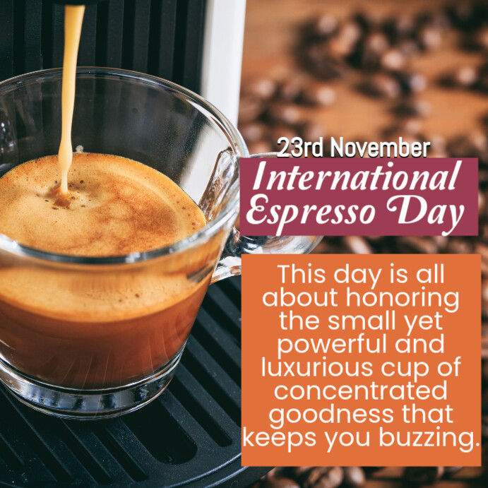 Modern & Minimal International Espresso Day Instagram Post template