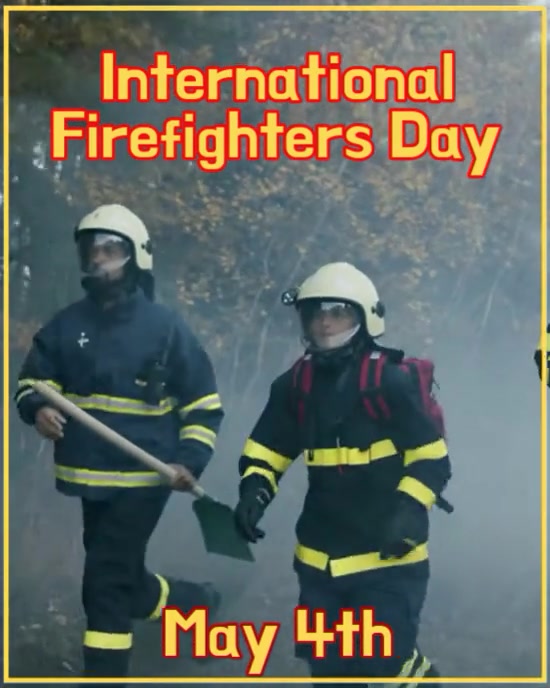 Modern & Minimal International Firefighters Day Instagram Portrait template